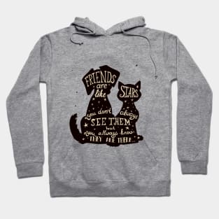 friends are like stars Hoodie